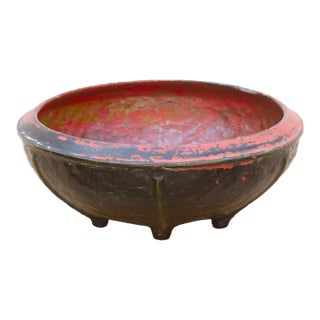 A Finely Woven Black & Red Burmese Basket For Sale