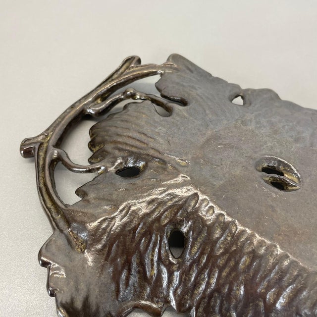 Large Brass Shell Plate, Germany, 1970s For Sale - Image 12 of 14