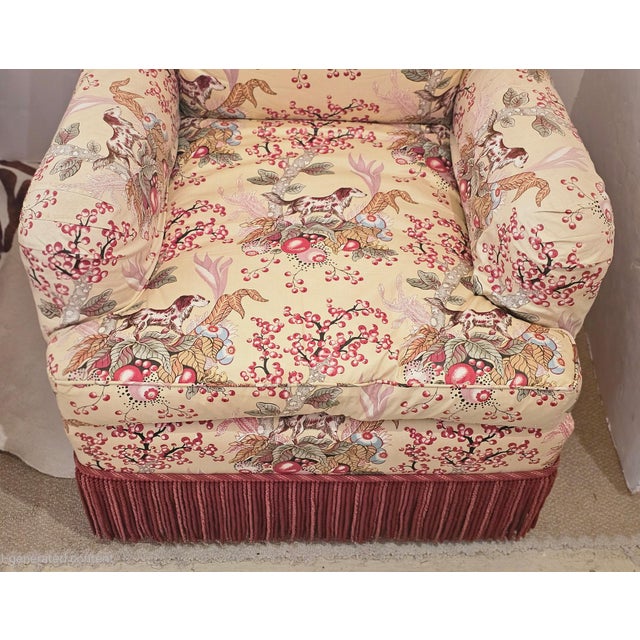 Chintz Upholstered Club Chairs- A Pair For Sale - Image 14 of 17