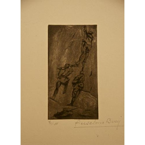 Etching and drypoint on paper. from the collection "Croquis du front Italien" - Album III. Hand signed and numbered....