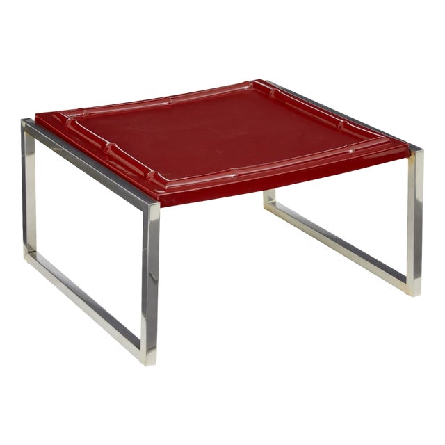 Mid-Century Faux Bamboo Coffee Table by Jansen, 1970s For Sale