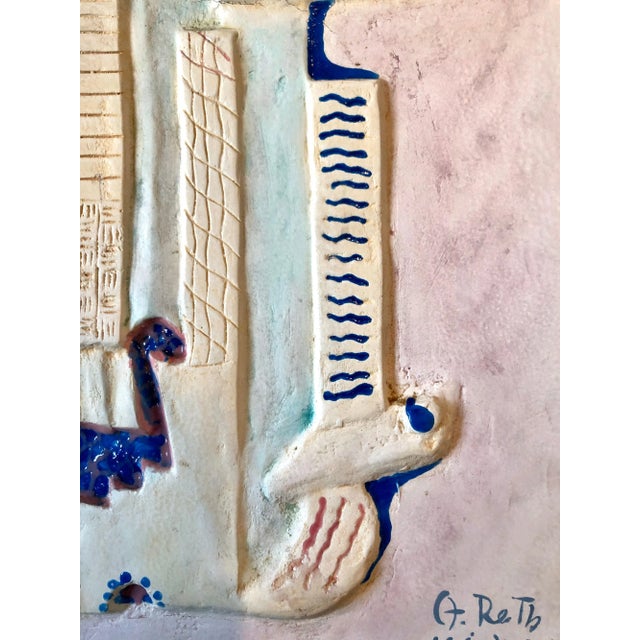 Alfred Reth 1949 Hungarian Cubism Wall Hanging Relief Sculpture with Enamel Painting Cubist For Sale - Image 9 of 13