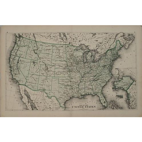 This is a very nice map delineating the states and territories. Title: Map of the United States; Created by F Beers, 1874....