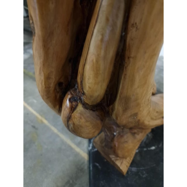 Tiburzi, Large Christ Sculpture, Olive Wood, 1920s For Sale - Image 9 of 18