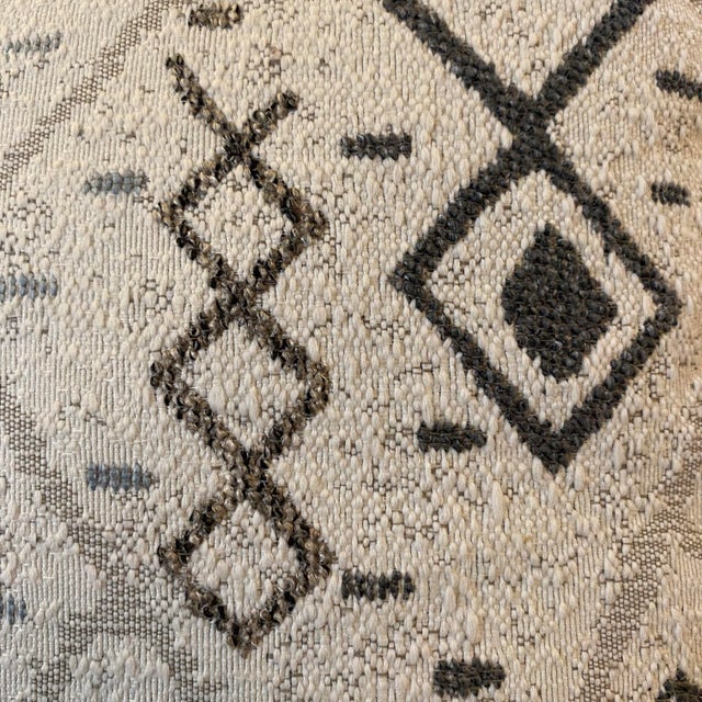 Modern Neutral Geometric Tribal Design Woven Throw Pillows-Set of Two For Sale - Image 11 of 12