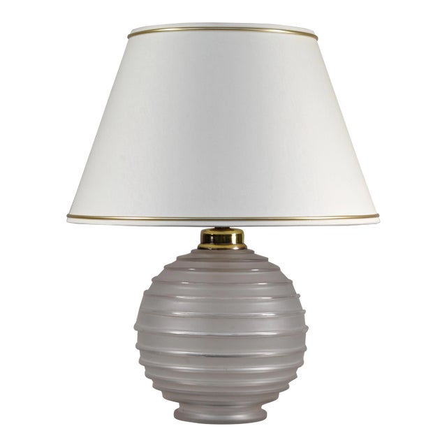 French Art Deco Table Lamp by Georges Leleu 1930s France For Sale