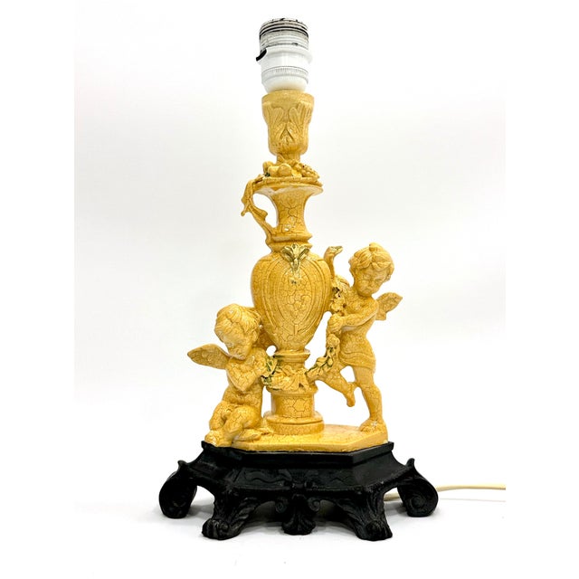 Neo-Classical Table Lamp with Cherubs by Amilcare Santini for Kalmar, 1960s For Sale - Image 12 of 12