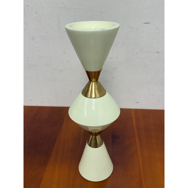 Modern Hamilton Park Interiors Hourglass Pillar Candle Holder, Tall For Sale - Image 3 of 12