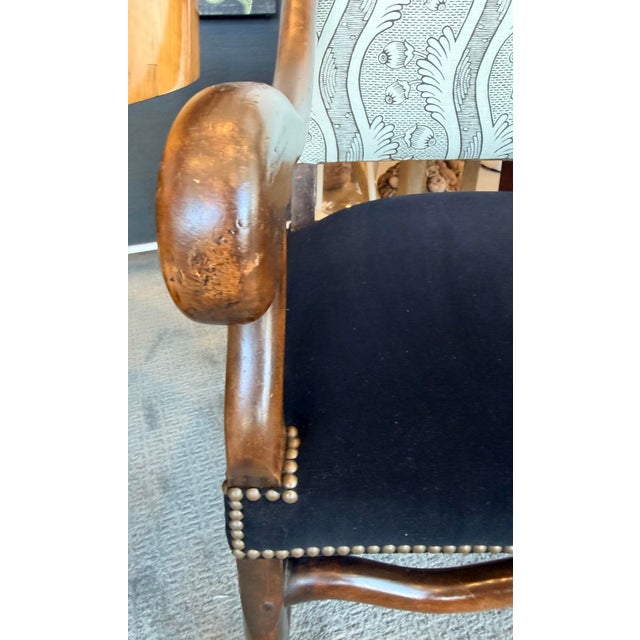 19th Century French Os De Mouton (Mutton Bone) Arm Chairs - A Pair For Sale In Tulsa - Image 6 of 7