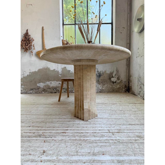 Travertine Dining Table by Afra & Tobia Scarpa, Italy, 1970 For Sale - Image 13 of 18