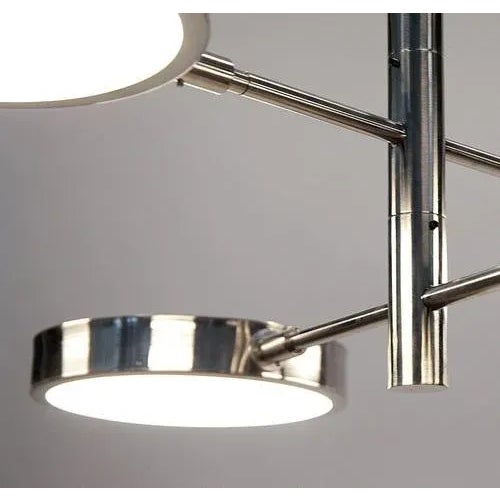 Gold Sistema Chandelier in Brushed Nickel and Glass by Silvio Piattelli For Sale - Image 8 of 13