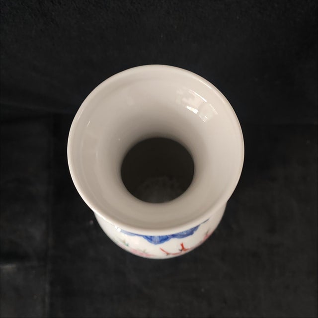 Ceramic Chinese Ceramic Vase,Famille Rose Porcelain Vase Hand Painted Flowers and Birds Pattern For Sale - Image 7 of 12