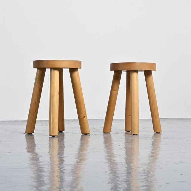Stools attributed to René Martin for Méribel, 1965, Set of 2 For Sale - Image 12 of 12