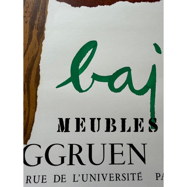 Enrico Baj (1924–2003), Meubles, Exhibition Poster (1962, Galerie Berggruen, Paris), Printed in France For Sale - Image 6 of 14
