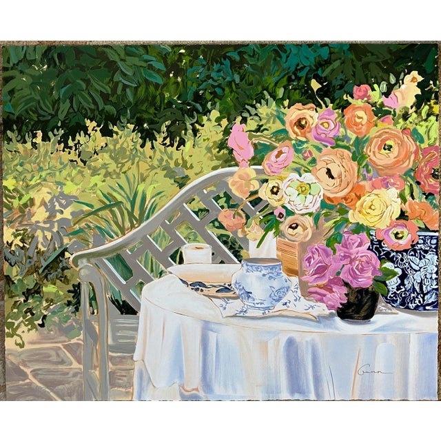 Ellen Gunn Garden Moments Ii Circa 1990 Reproduction Print For Sale - Image 4 of 5