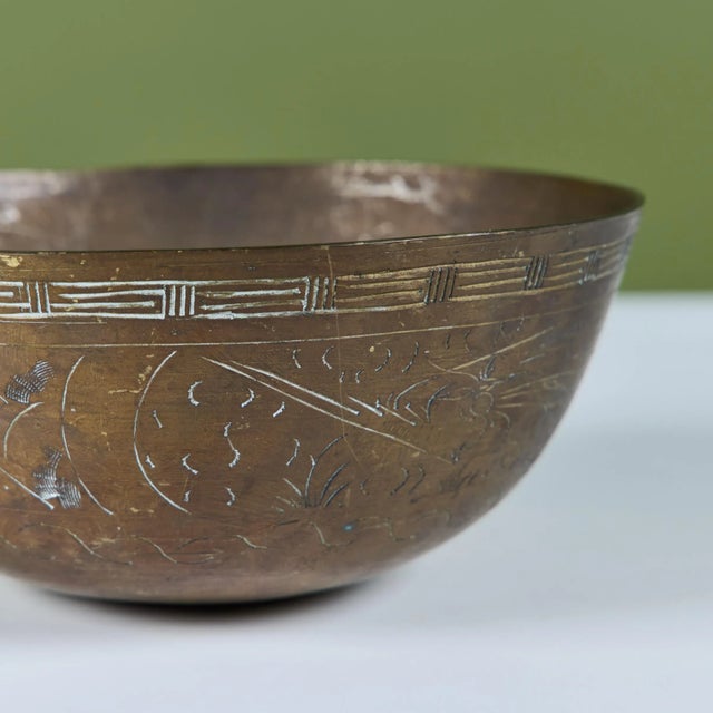 Chinese Brass Singing Bowl and Mallet For Sale In Los Angeles - Image 6 of 12