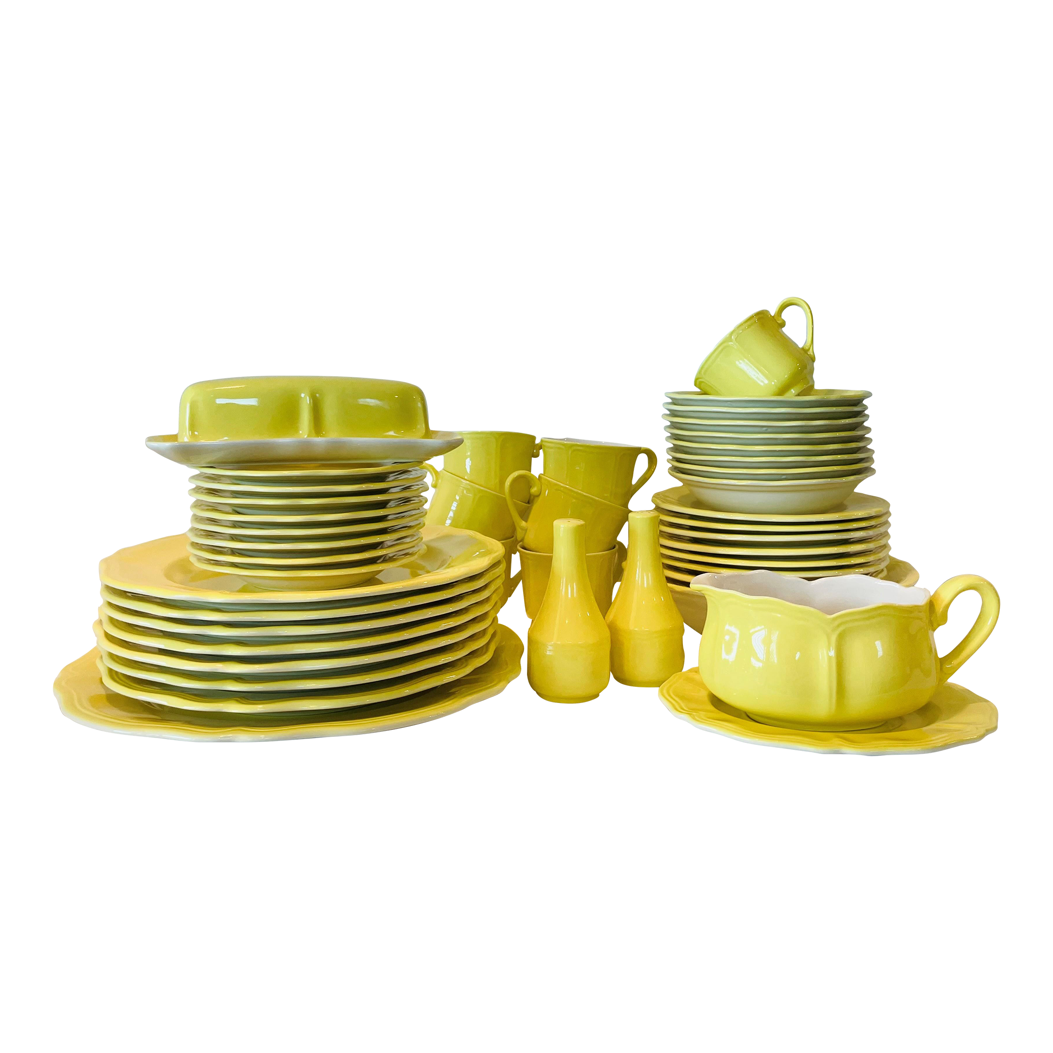 Circa 1960 Federalist Pattern No. 4236 Ironstone Lemon Yellow