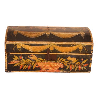 Norman Wedding Chest in Painted Wood, 1800s For Sale