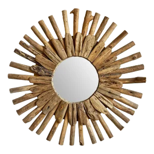 Driftwood Sunburst Wall Mirror