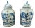 Chinoiserie Blue and White Porcelain Ginger Jars With Dragons -Pair 19" H For Sale