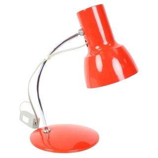 Mid-Century Red Table Lamp from Napako, 1970s For Sale