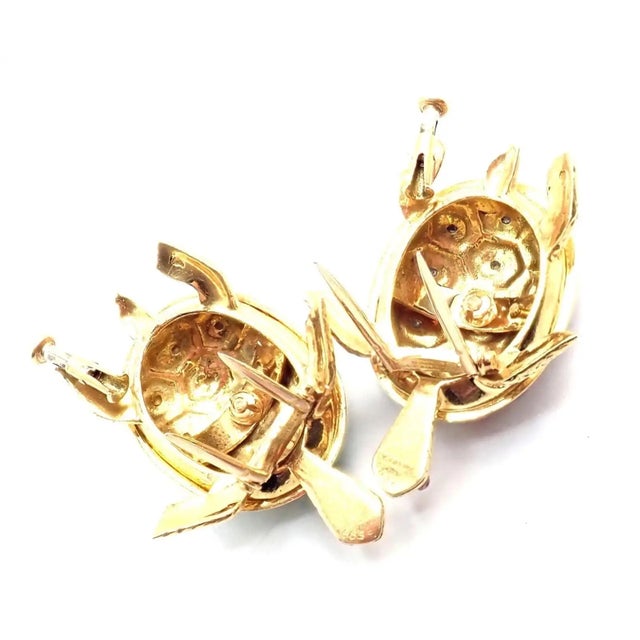 1960s Boucheron France Yellow Gold Enamel Set of Two Turtle Brooches For Sale - Image 9 of 12