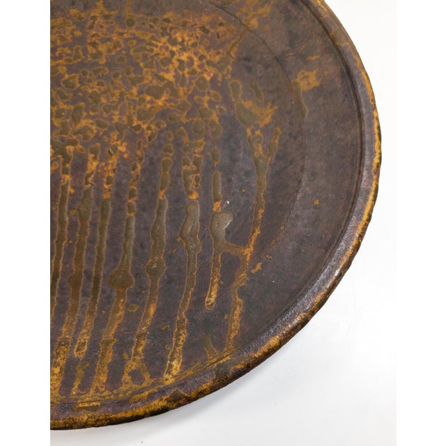 Mid-Century Modern Contemporary Studio Art Pottery Charger by Henry Gerhardt For Sale - Image 4 of 12