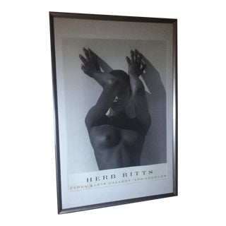 1985 Herb Ritts Naomi Campbell Nude Exhibition Poster For Sale