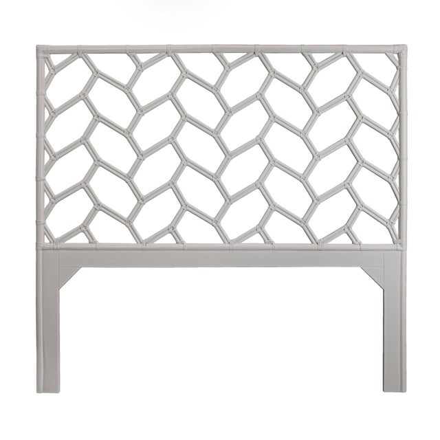 Not Yet Made - Made To Order Silas Standard Bed Queen - Light Gray For Sale - Image 5 of 12