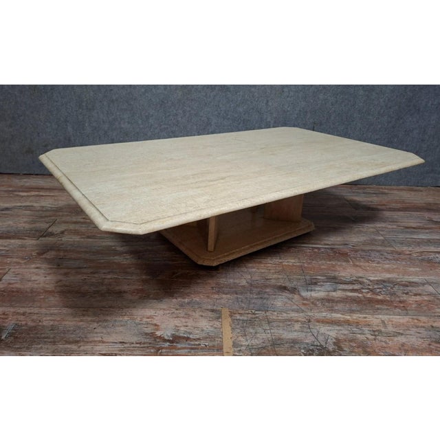 Travertine Coffee Table, 1970s For Sale - Image 9 of 9
