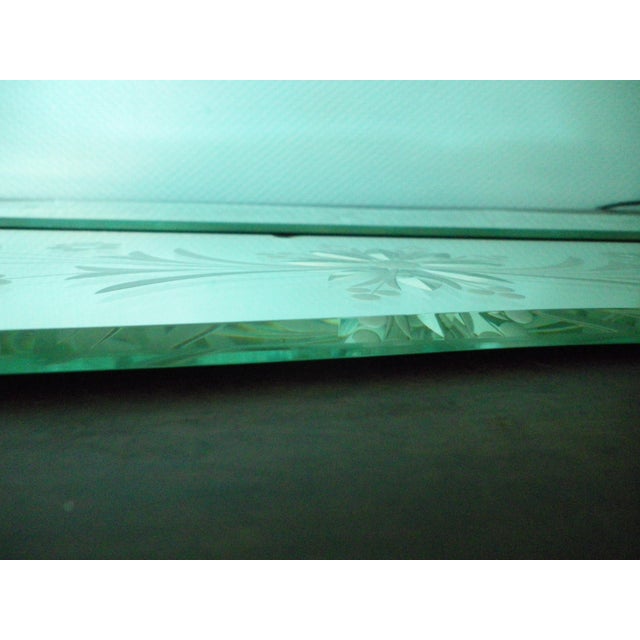 White Engraved Venetian-Style Wall Mirrors, 1970s, Set of 2 For Sale - Image 8 of 12