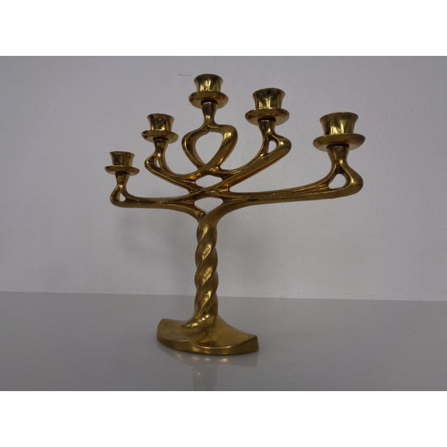 Large Brutalist Bronze Candleholder, Italy, 1960s For Sale - Image 4 of 18