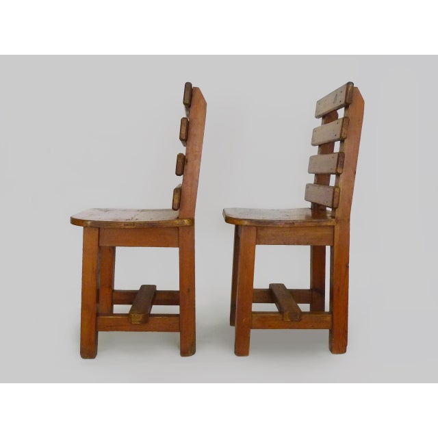 Vintage Oak Chairs, 1970s, Set of 2 For Sale - Image 4 of 10