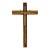 Vintage Wood Brass Wall Crucifix Cross Jesus Christ Mid Century Iconography MCM For Sale