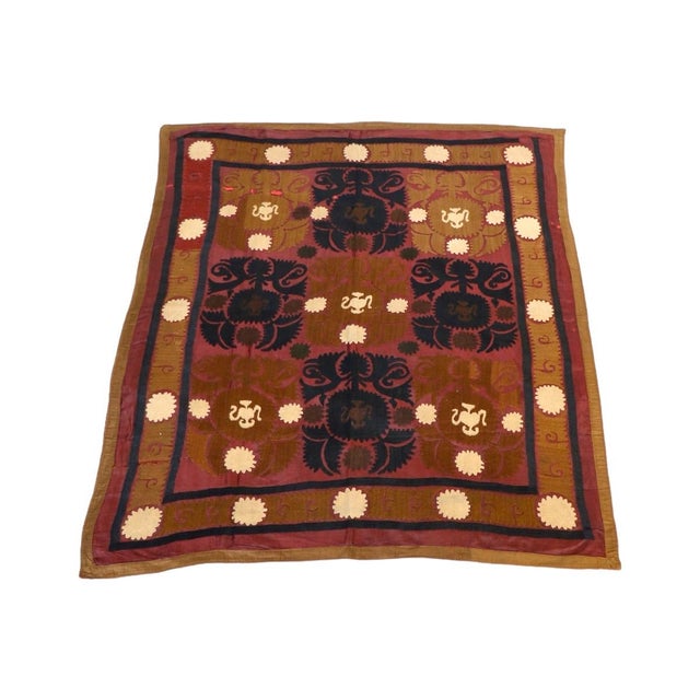 Asian 1970s Vintage Suzani Textile For Sale - Image 3 of 5