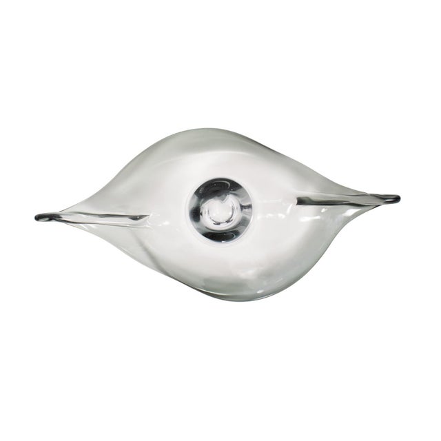 Glass French Flare Glass Bowl For Sale - Image 7 of 11