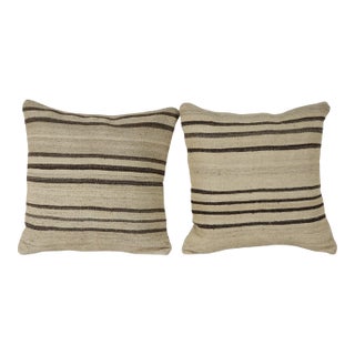 Turkish Hemp Kİlim Pillow Cover - A Pair For Sale