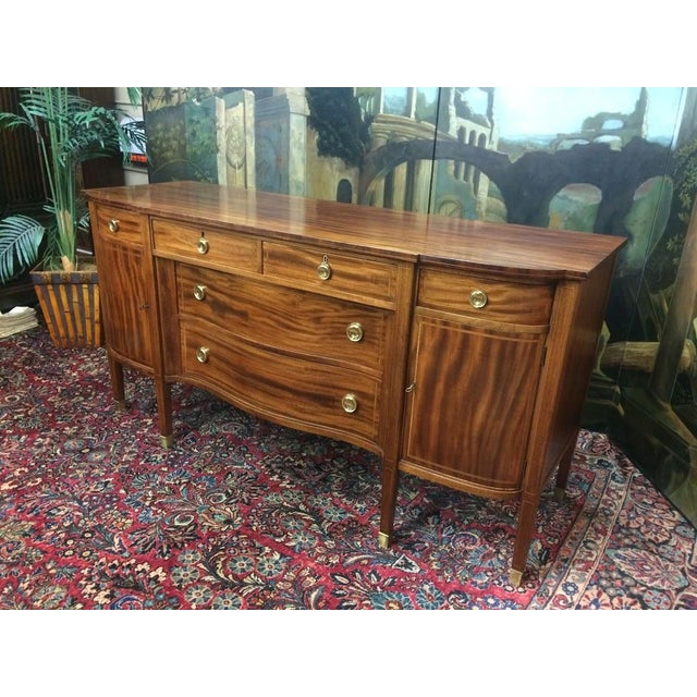 Antique Mahogany Buffet, Inlaid Sideboard For Sale - Image 9 of 15
