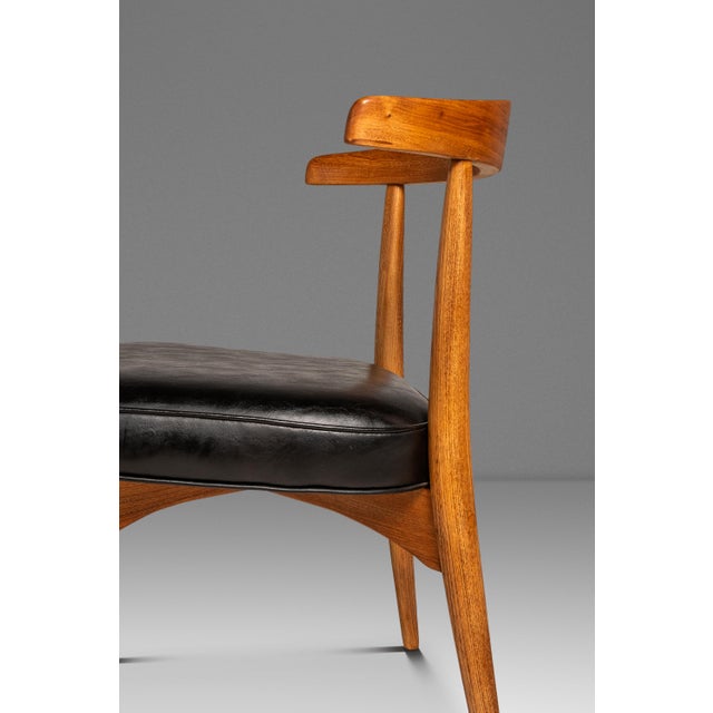 Rare Set of Four (4) Mid-Century Modern Dining Chairs in Oak Attributed to Lawrence Peabody for Richardson Nemschoff, Usa, C. 1950s For Sale - Image 13 of 18