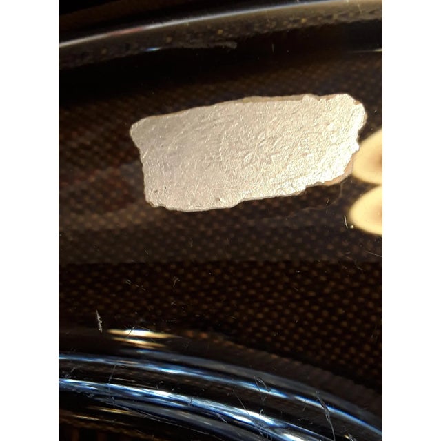 Handmade Triangular Clear Crystal Glass Fruit Bowl from Val St Lambert, 1970s For Sale - Image 6 of 8