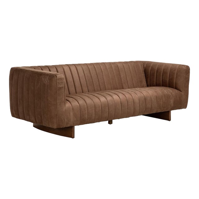 NOIR Khann Sofa, Orris Brown Leather For Sale