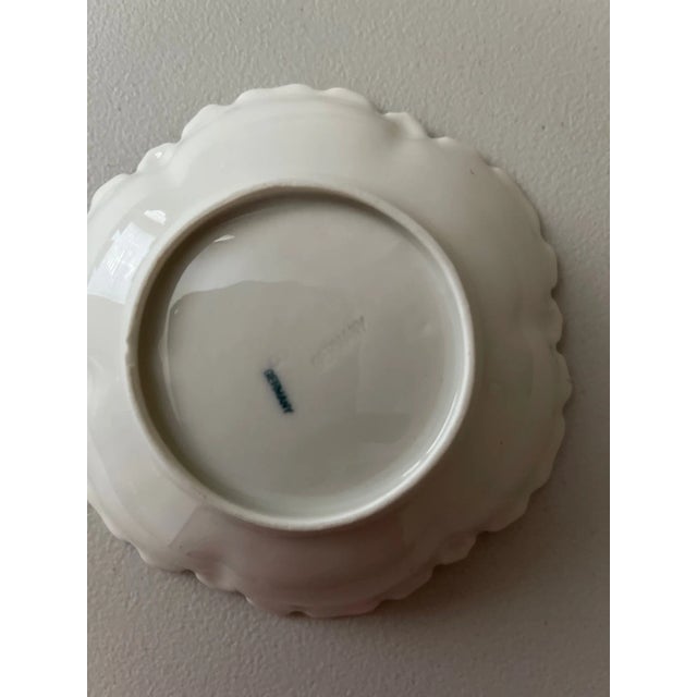 Vintage German Small Plate and Candy Dish, Pink Roses With Gold Trim- Set of 2 For Sale In Orlando - Image 6 of 6