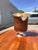 Late 20th Century Mid-Century Modern Brass and Walnut Champagne Cooler For Sale - Image 9 of 11