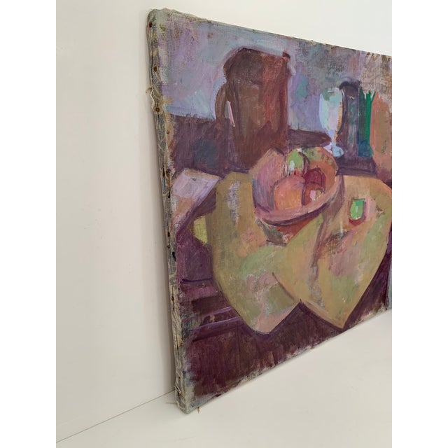 1960s Kaspar Ilg Oil on Canvas Kitchen Scene Still Life For Sale - Image 9 of 11