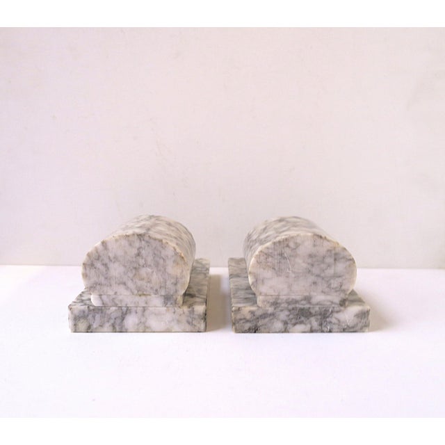 Italian Art Deco Modern Alabaster Marble Bookends, Pair For Sale - Image 11 of 11
