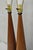 Vintage Mid Century Modern Staved Teak Wood Cone Shaped Table Lamps - A Pair For Sale - Image 4 of 10