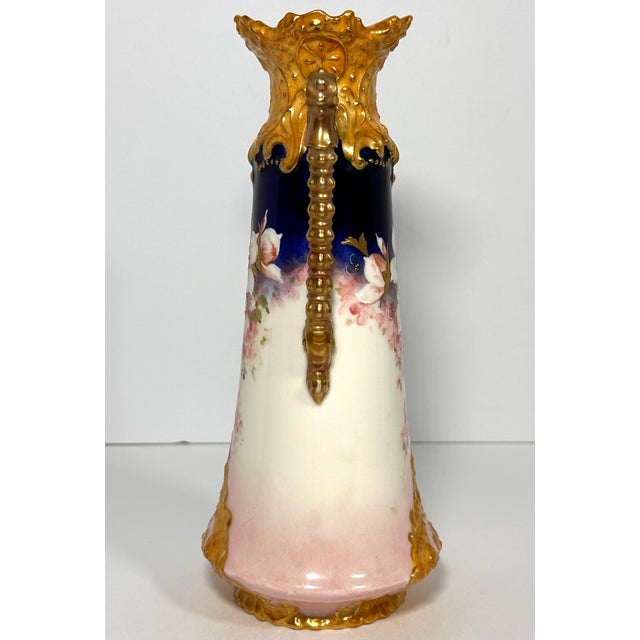 Pink Victoria Porcelain Factory Carlsbad Floral Vase c.1891-1918 For Sale - Image 8 of 17
