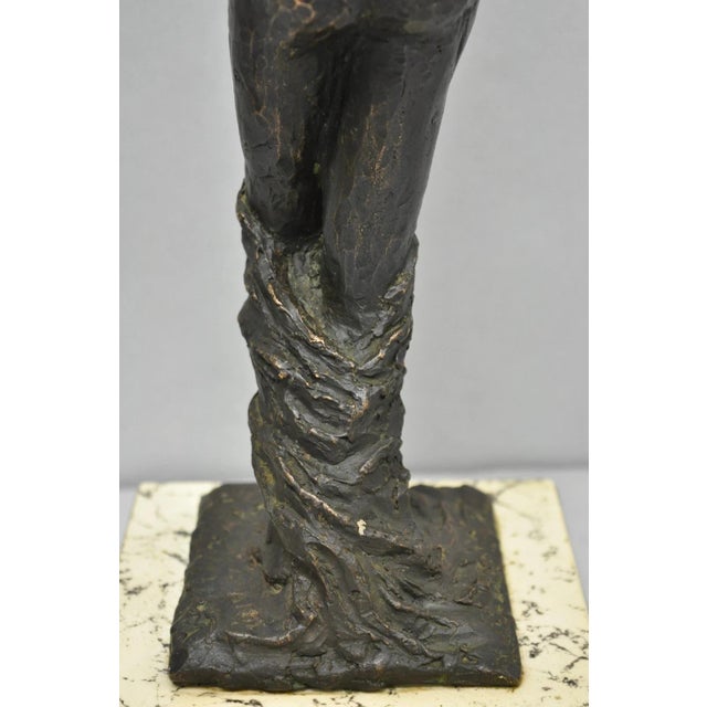 Vintage Mid Century Modern Bronze Nude Woman Sculpture Figure Signed "A Risi" For Sale - Image 13 of 18