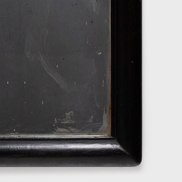 Chinese Black Lacquer Spoiled Mirror, C.. 1900 For Sale - Image 4 of 4