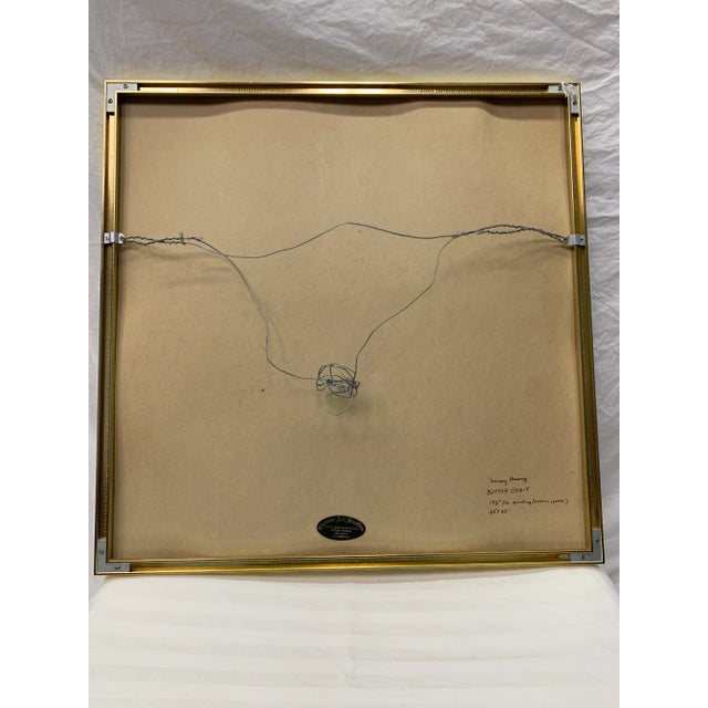 Cornflower Blue 1960s "Button Orbit" Abstract Atomic Age Orbit Painting, Framed For Sale - Image 8 of 13